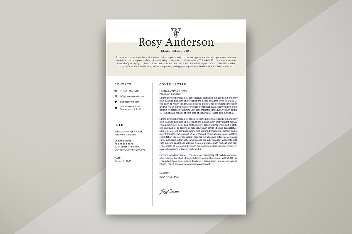 Nurse Resume, a Resume Template by DesignDevisers (Photo 3 of 10)