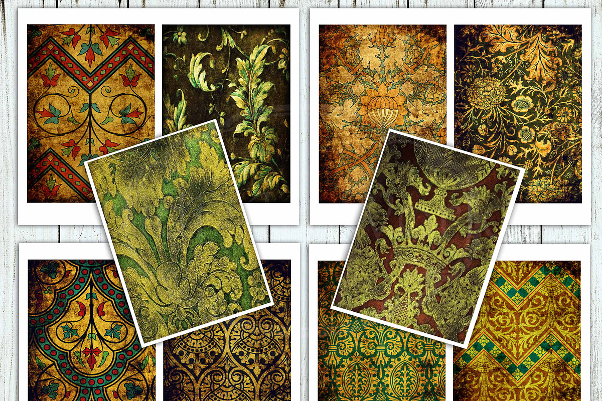 10 Vintage floral digital patterns, a Pattern Graphic by DidiArtWorld (Photo 1 of 6)