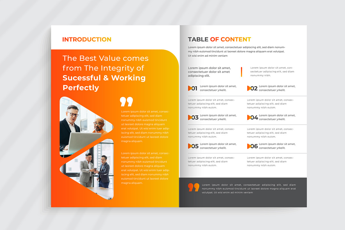 10 Page Annual Report Template, a Brochure Template by pixelcreatx (Photo 3 of 6)