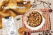 Cozy Autumn Picnic Graphics Kit, an Object Graphic by DreamoraArt (Thumbnail 4 of 8)