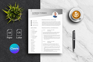 Sleek and Modern CV Template | Canva