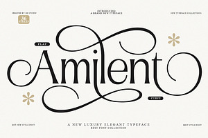 Amilent | 36 Style Font