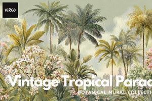 30+ Vintage Tropical Paradise Bundle, a Decorative Illustration by Virgo Studio