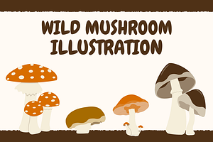 Wild Mushroom Illustration