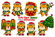 cute tiger celebrate christmas, an Animal Illustration by MEDZ (Thumbnail 2 of 2)