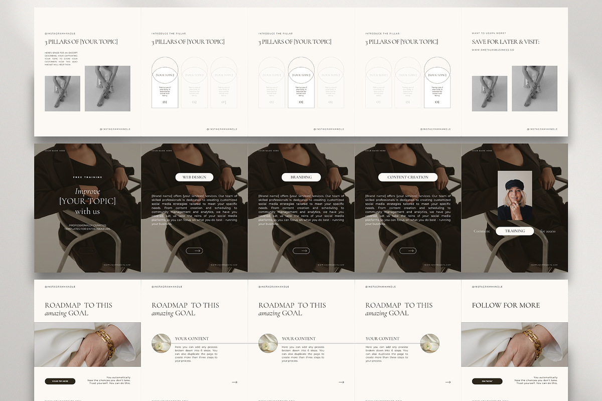 Ultimate Carousel Posts Bundle, a Social Media Template by createwithsarina (Photo 2 of 5)