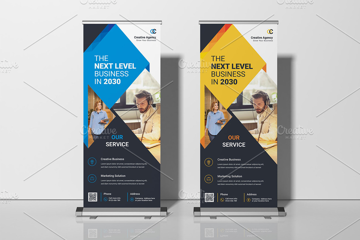 Corporate Rollup Banner Bundle, a Stationery Template by workclan24 (Photo 3 of 7)