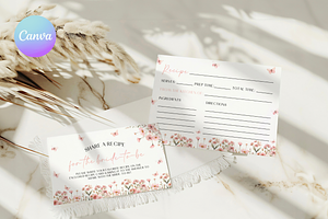 Butterfly Bridal Recipe Cards, an Invitation Template by Digital_Mind