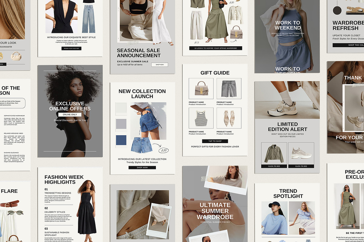 Fashion Brand Email Newsletter Canva, an Email Template by Amaré Creative (Photo 5 of 7)