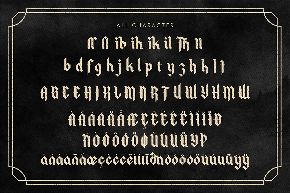 Blacking Blackletter Typeface Font, a Blackletter Font by Storytype Studio (Photo 14 of 15)