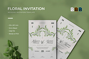 Floral - Wedding Invitation, a Print Template by VUNIRA (Thumbnail 1 of 2)