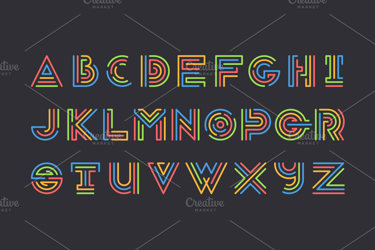 Bright color alphabet, an Object Graphic by SpaceNymph (Photo 2 of 5)
