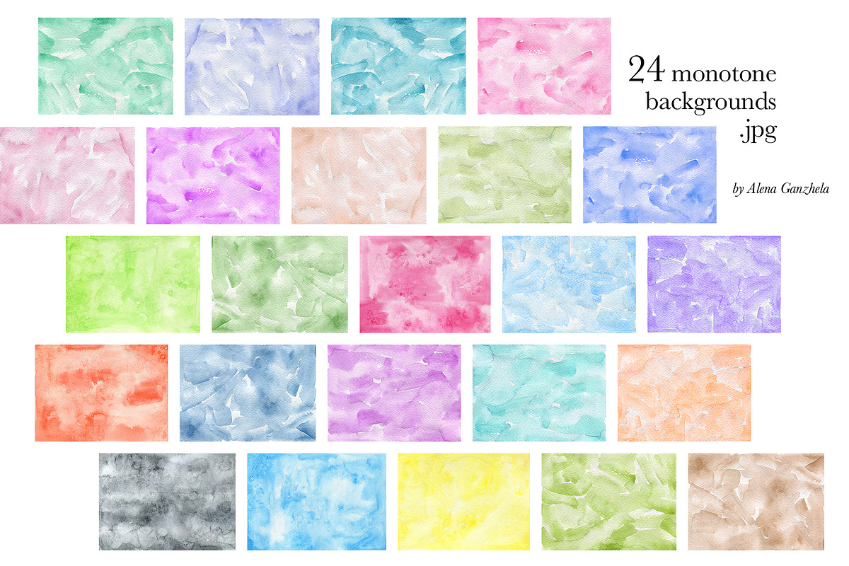 summer vibes watercolor textures, a Texture Graphic by alenaganzhela (Photo 9 of 16)