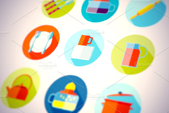 Kitchen Icons Flat Set