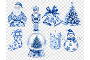 Grandmillenial Christmas Clipart, a Seasonal Illustration by GlamArtZhanna (Thumbnail 5 of 6)