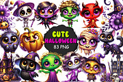 Cute halloween clipart set, a Graphic by JuliaStarArt-FantasyHome (Thumbnail 1 of 9)