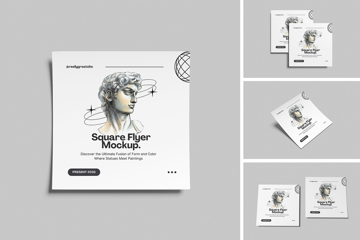 Square Flyer Mockup, an Advertising Mockup by xavier_studio (Photo 1 of 5)
