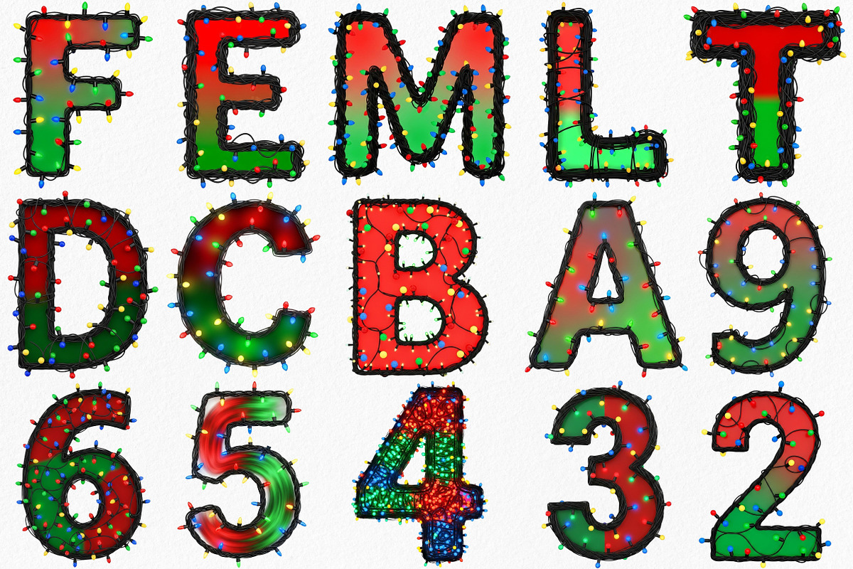Christmas Alphabet Clipart, an Illustration by Canvas Craft (Photo 3 of 7)