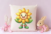 Flowers mascot sublimation clipart, an Illustration by RobertsArt (Thumbnail 5 of 7)