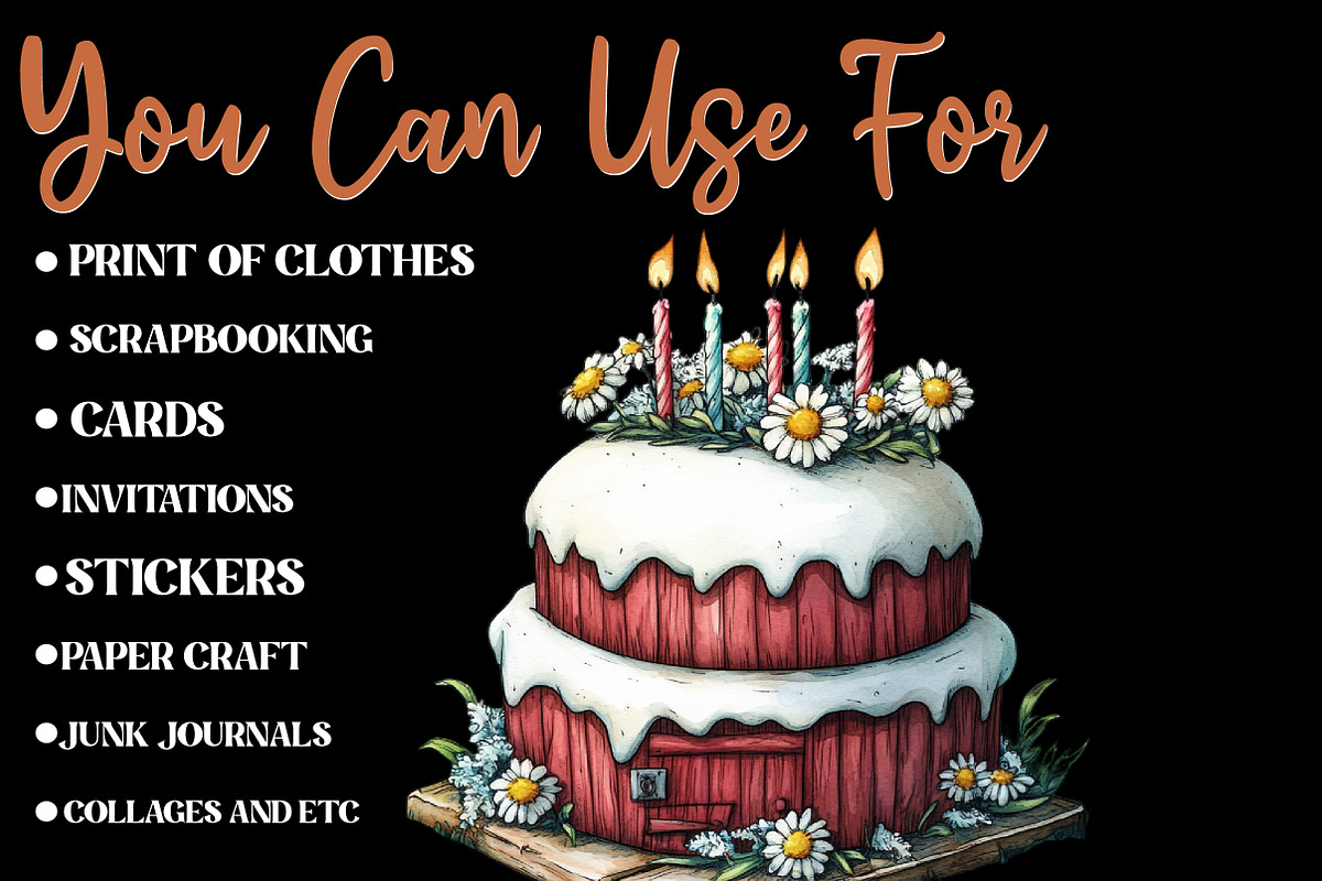 Barnyard Birthday Clipart Bundle, an Illustration by Designworld (Photo 6 of 8)