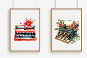 Watercolor Typewriter Clipart, an Illustration by Libby Wishes (Thumbnail 5 of 10)