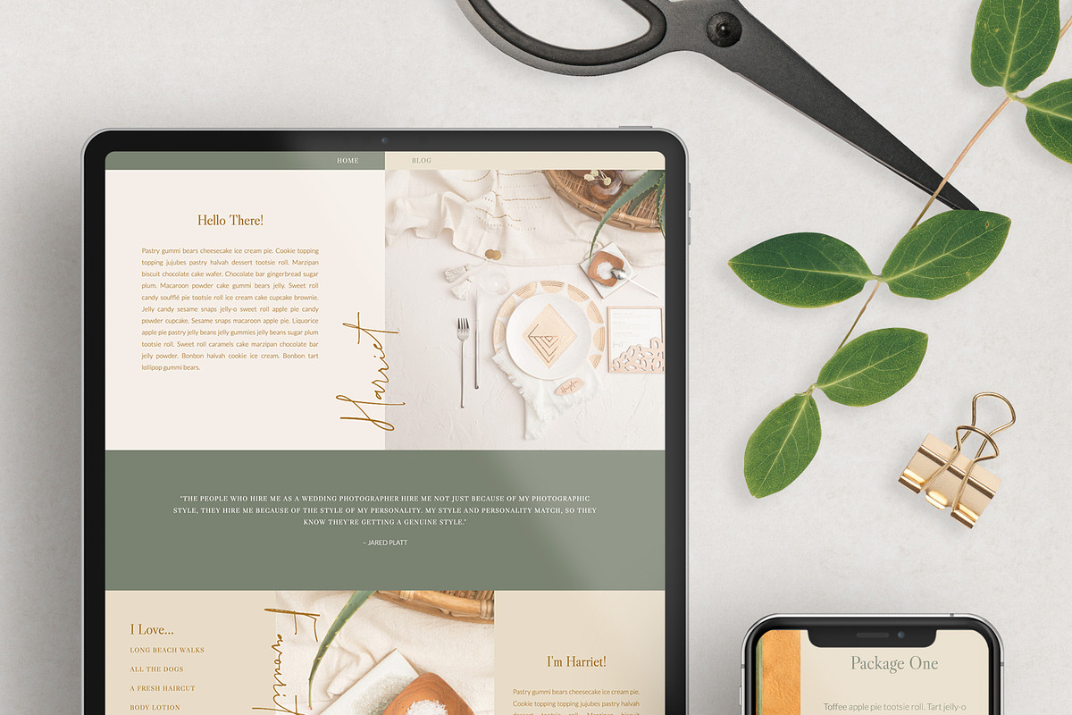 The Harriet - Showit Website Layout, a Websites & App Template by Gillian Sarah (Photo 2 of 2)