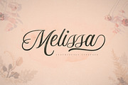 Mellisa Luxuriously Typeface, a Script Font by AQR Studio (Thumbnail 1 of 4)