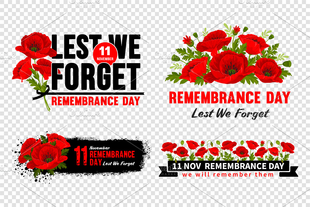 Remembrance Day Set, an Illustration by Vector beauty (Photo 3 of 4)