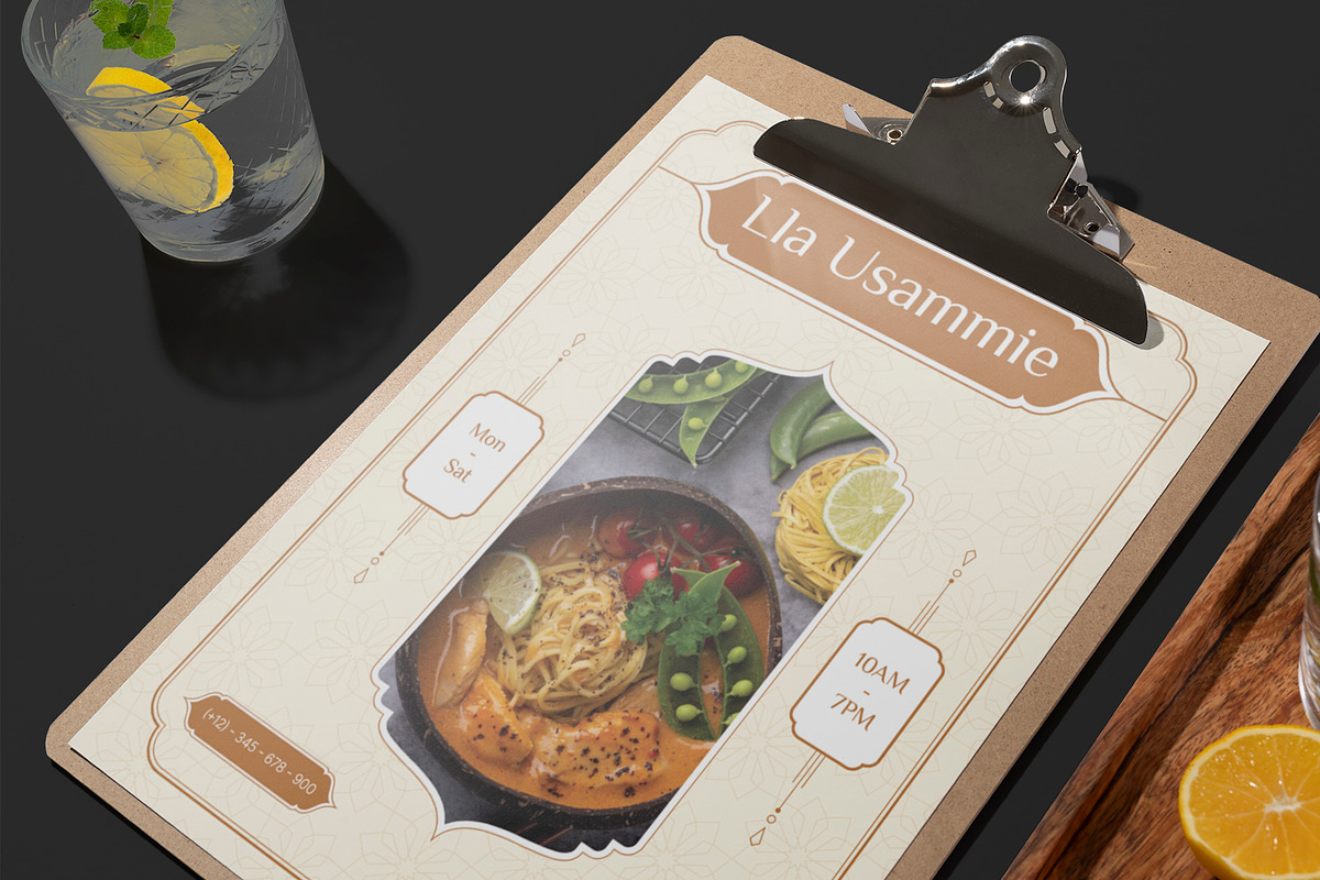 Arabian Restaurant Menu, a Stationery Template by Neermana (Photo 4 of 4)