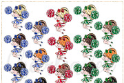 Cheerleader Hand Drawn Clipart, a Sport Illustration by Masha  Studio (Thumbnail 2 of 12)