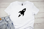 Rocket Silhouette SVG, a Technology Illustration by newminddesign (Thumbnail 2 of 10)
