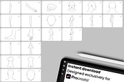 Body Templates Procreate brushes, a Brush Add-On by InkRef (Thumbnail 5 of 5)