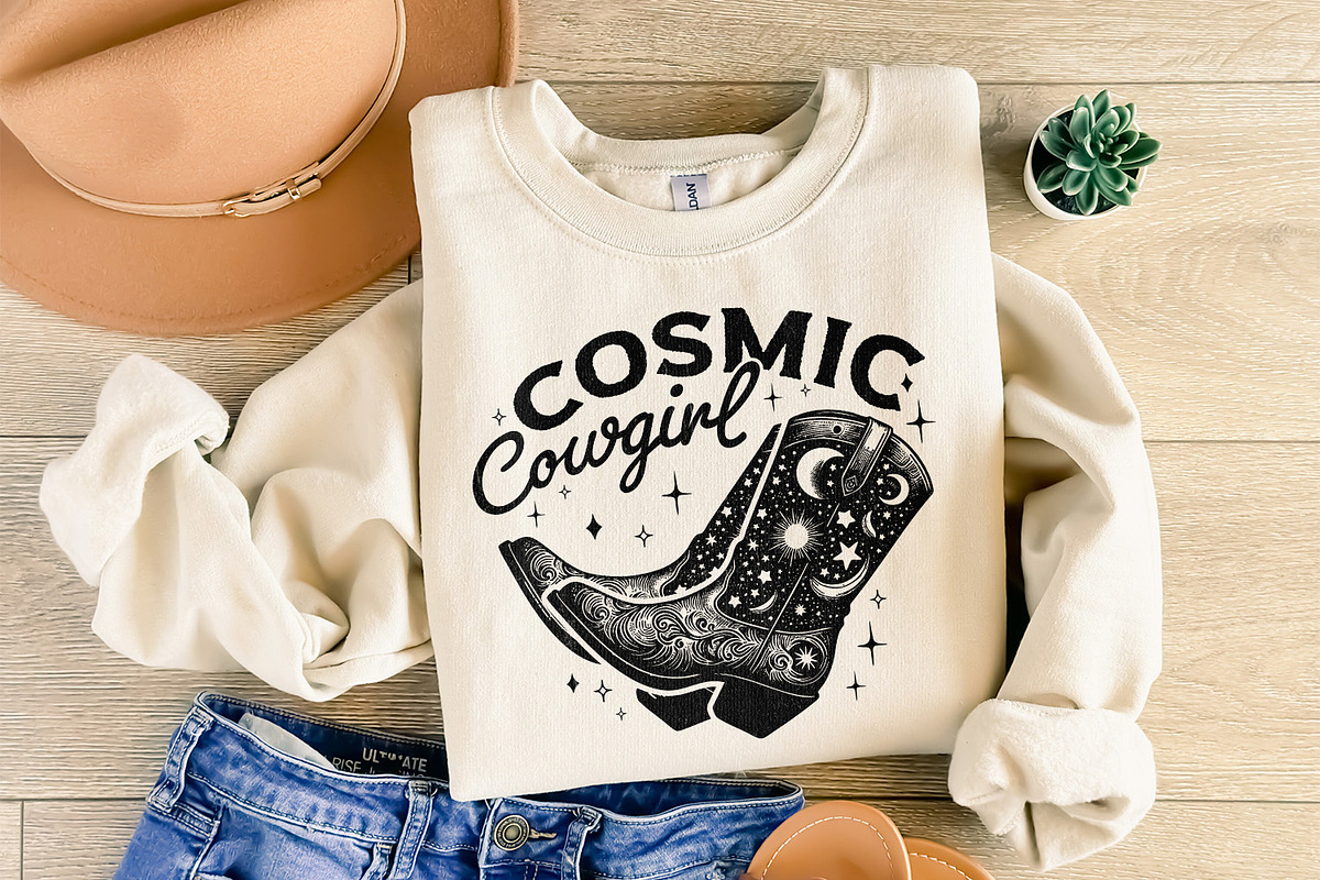 Retro Cosmic Cowgirl PNG, Western, an Illustration by SharpMarketplace (Photo 4 of 9)
