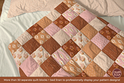 Patchwork Quilt and Bed Linen Mockup, a Household Mockup by Ciranda Design (Thumbnail 2 of 10)