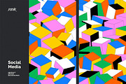 Social Media Vector Backgrounds V 06, a Background Graphic by dvtchk (Thumbnail 8 of 9)