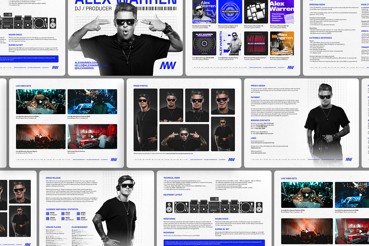 Club DJ Press Kit / EPK Template, a Resume Template by vinyljunkie (Photo 3 of 8)
