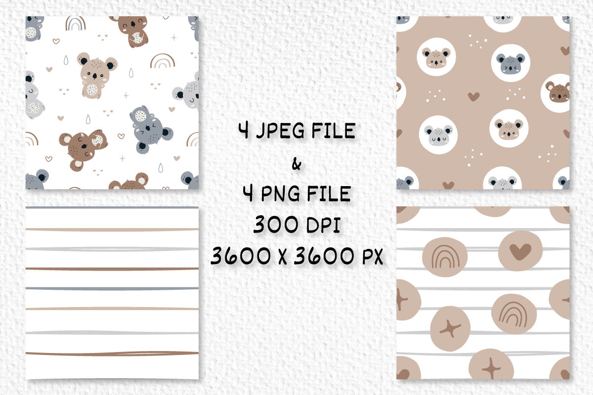 Cute cartoon koala seamless pattern, a Graphic by lindoet23 (Photo 3 of 4)
