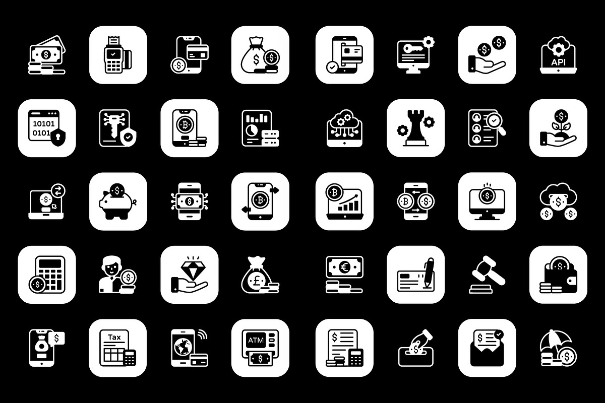 Set of Fintech Solid Icons, a Solid Icon by Brickclay (Photo 5 of 7)