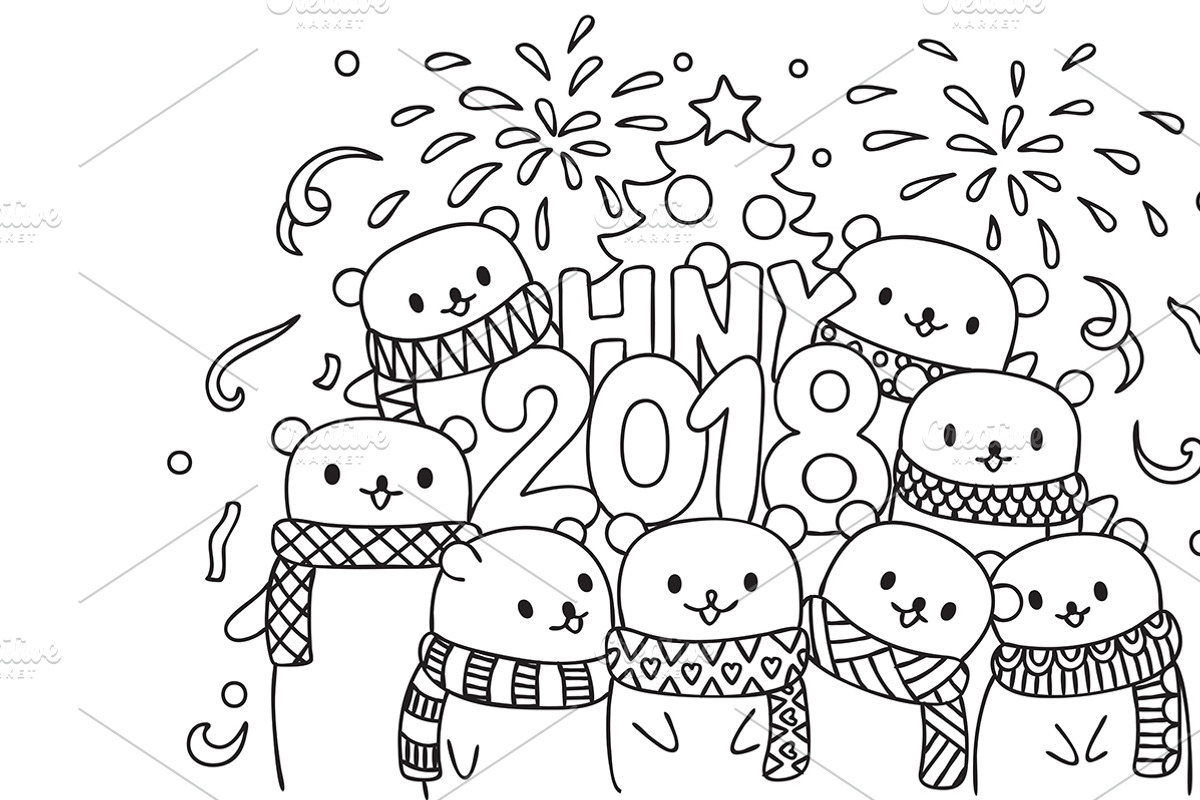 Merry Christmas and happy new year, an Animal Illustration by Somjai King (Photo 9 of 10)