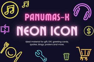 Neon Icon Graphic, a Graphic by PKshop