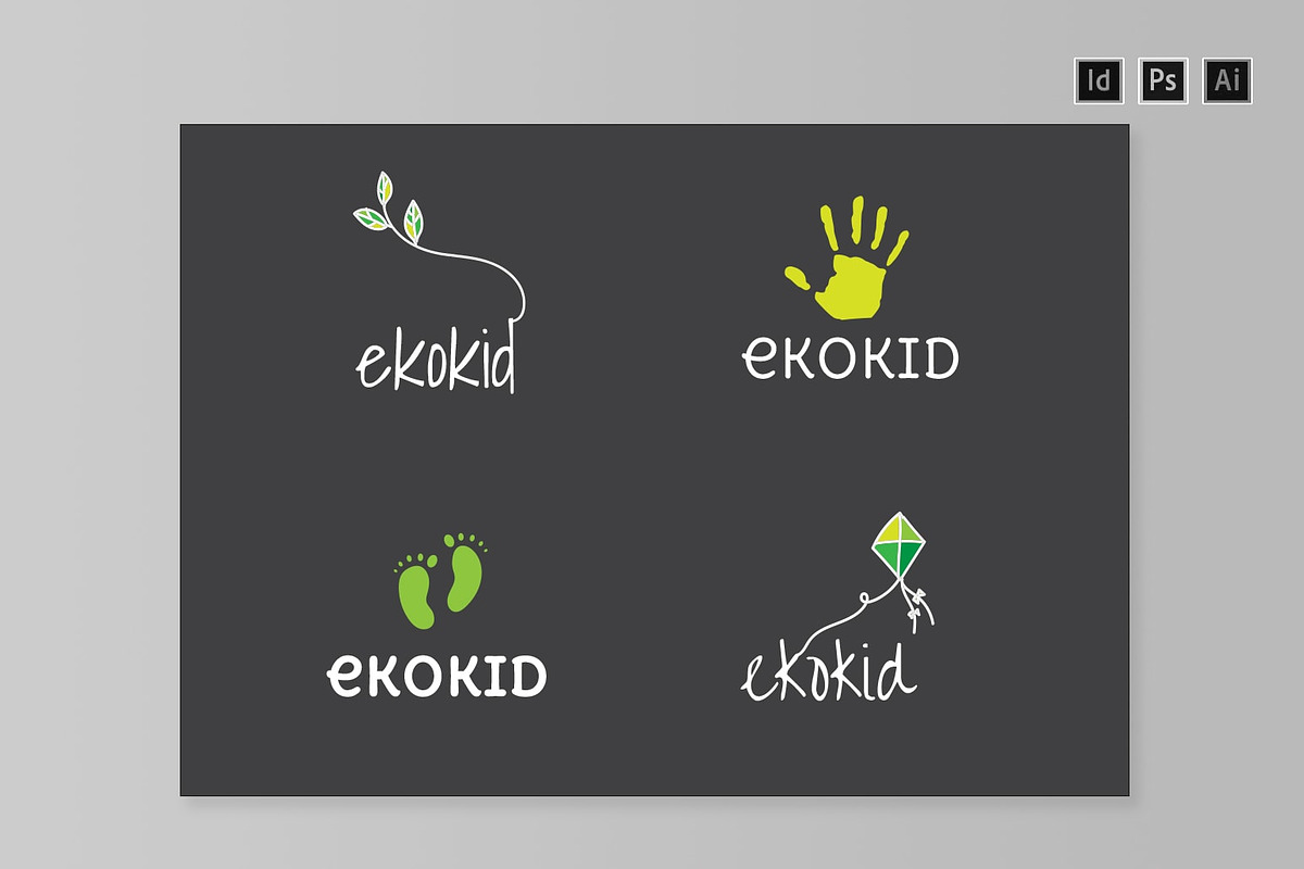 Ekokid logo templates, a Branding & Logo Template by Nectarine (Photo 2 of 3)