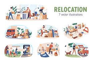 People moving to new home or office, a Person Illustration by Good Studio