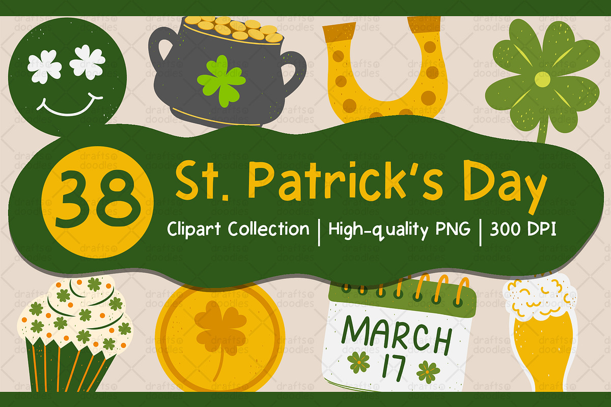 St. Patrick's Day Clipart Set, an Object Graphic by Drafts n Doodles (Photo 1 of 3)