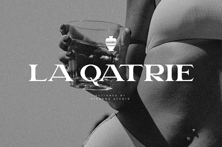 LA QATRIE Display Font, a Serif Font by Hishand Studio