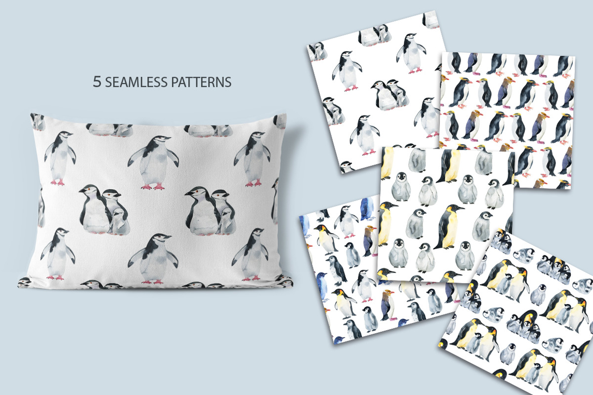 Penguins at the Pole-illustration, an Animal Illustration by KatBranchArt (Photo 4 of 5)