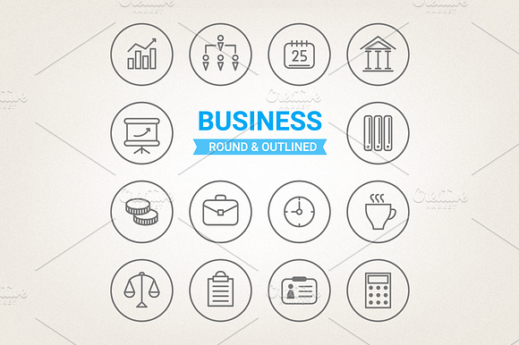 Circle Business Icons