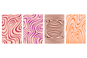 Abstract psychedelic wavy patterns, an Illustration by art PVP - market