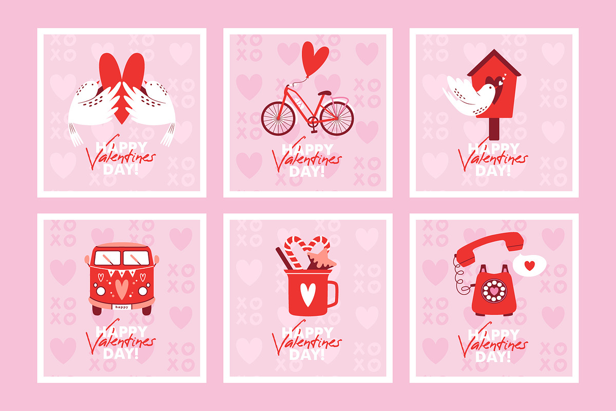 Saint Valentine's Day. Vector set., a Seasonal Illustration by Renberrry.Store (Photo 5 of 12)