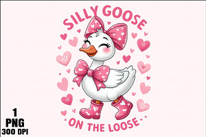 Silly Goose on the Loose Valentine P, an Illustration by Daily.Designs