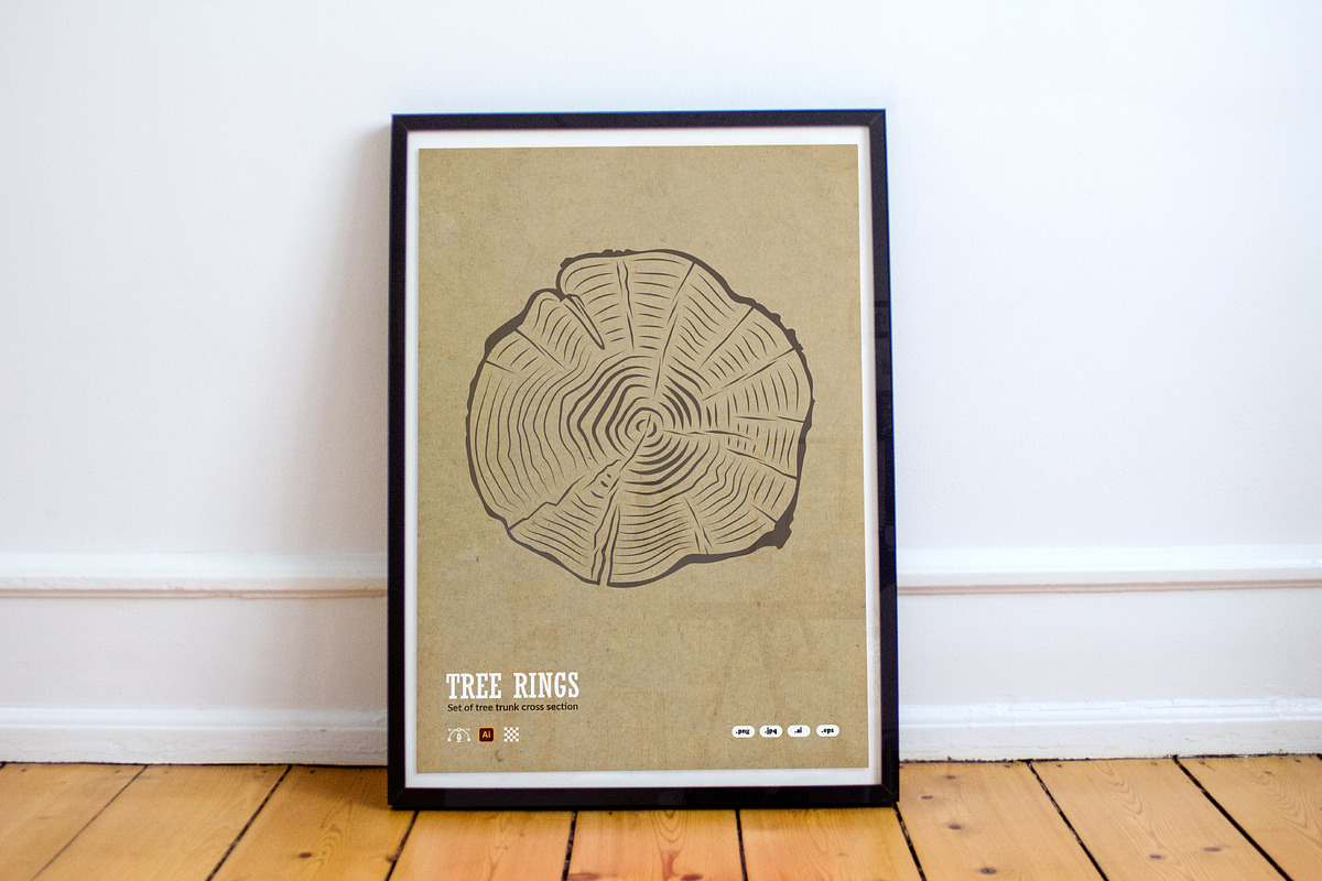 Tree trunk cross section., an Object Graphic by DOBROGRAPH (Photo 4 of 7)
